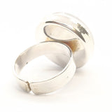 Silver-plated compass ring