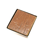 Wooden flooring sample silver-plated brooch