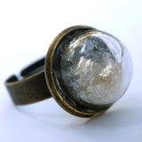 Small glass dome ring with cake sprinkles - Amy Jewelry
 - 5