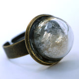 Small glass dome ring with coffee - Amy Jewelry
 - 7
