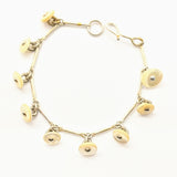 White mother of pearl shoe button bracelet