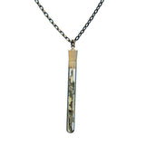 Mica test tube pendant on steel chain - Amy Jewelry
 - 3