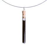 Shredded money test tube pendant on steel cable - Amy Jewelry
 - 4