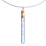 Shredded money test tube pendant on steel cable - Amy Jewelry
 - 5