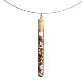 Shredded money test tube pendant on steel cable - Amy Jewelry
 - 8
