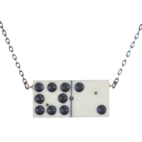 Horizontal antique domino necklace - Amy Jewelry
