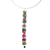 Colored pencil long pendant on steel cable - Amy Jewelry
 - 7