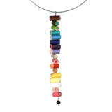 Colored pencil long pendant on steel cable - Amy Jewelry
 - 2