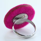 Large felt circle ring - Amy Jewelry
 - 2