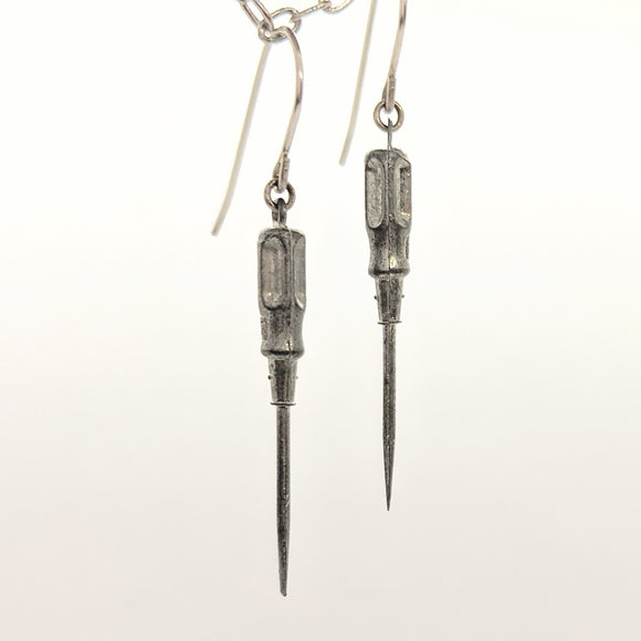 Mini screwdriver earrings