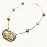 Sterling silver "Brandy" and pearl necklace