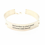 Triple fortune-cookie bracelet