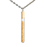 Peppercorn test tube pendant on steel chain - Amy Jewelry
 - 2
