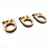 Laser-cut bamboo pi ring