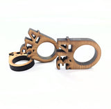 Laser-cut bamboo pi ring