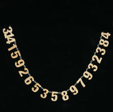Laser-cut bamboo 21-digit pi necklace