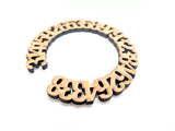 Laser-cut bamboo pi bangle bracelet