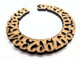 Laser-cut bamboo pi bangle bracelet