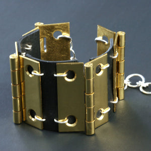 Brass hinge link bracelet - Amy Jewelry
