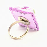 Two-tier lavender dollhouse cake ring