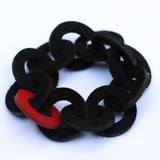 Small wool felt chain-link bracelet - Amy Jewelry
 - 4