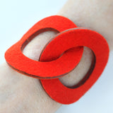 Wool felt two-ring bracelet - Amy Jewelry
 - 1