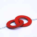 Wool felt two-ring bracelet - Amy Jewelry
 - 2