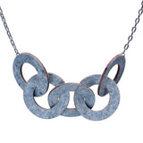 Wool felt five-ring necklace - Amy Jewelry
 - 1