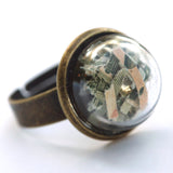 Mica glitter small glass dome ring - Amy Jewelry
 - 3