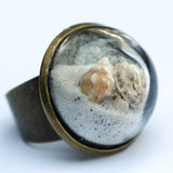 Mica glitter large glass dome ring - Amy Jewelry
 - 12