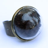 Large glass dome ring with coffee - Amy Jewelry
 - 2