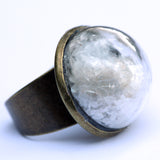 Large glass dome ring with shredded money - Amy Jewelry
 - 10