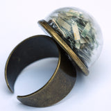 Large glass dome ring with shredded money - Amy Jewelry
 - 3