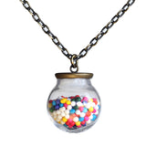 Small glass ball beach pendant - Amy Jewelry
 - 2