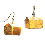 Gold leaf hotel earrings - Amy Jewelry
 - 1