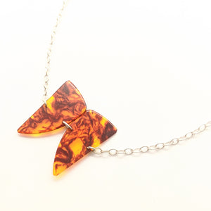 Guitar pick butterfly necklace