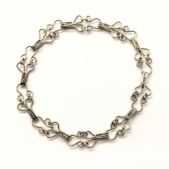 Hook and eye link bracelet