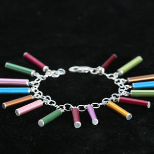 Knitting needle charm bracelet