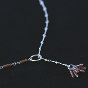 Brown resistor Y necklace - Amy Jewelry
