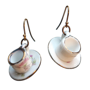 Tea cup earrings - Amy Jewelry
 - 1