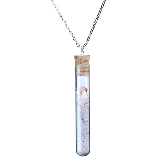 Large beach test tube pendant - Amy Jewelry
