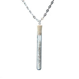 Shredded money test tube pendant on antiqued brass chain - Amy Jewelry
 - 8