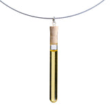 Coffee test tube pendant on steel cable - Amy Jewelry
 - 3