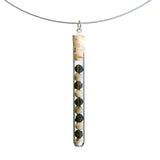 Coffee test tube pendant on steel cable - Amy Jewelry
 - 6
