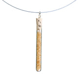 Shredded money test tube pendant on steel cable - Amy Jewelry
 - 6