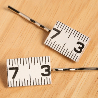 Wooden ruler bobby pins