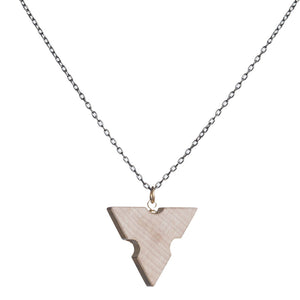Wooden architects' scale slice pendant - Amy Jewelry
