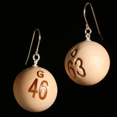 Bingo ball earrings - Amy Jewelry
