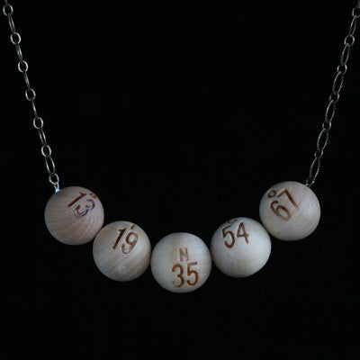 Bingo ball necklace - Amy Jewelry
