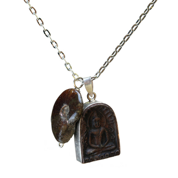 Buddha-ammonite necklace - Amy Jewelry
